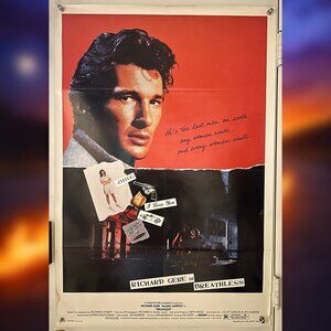 BREATHLESS (1983) - ORIGINAL SINGLE SIDED MOVIE POSTER
